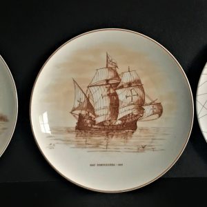 3 Pratos Porcelana V.A. “Museu da Marinha”