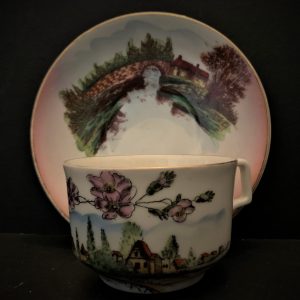 Chávena e pires porcelana Vista Alegre – 1922-1947